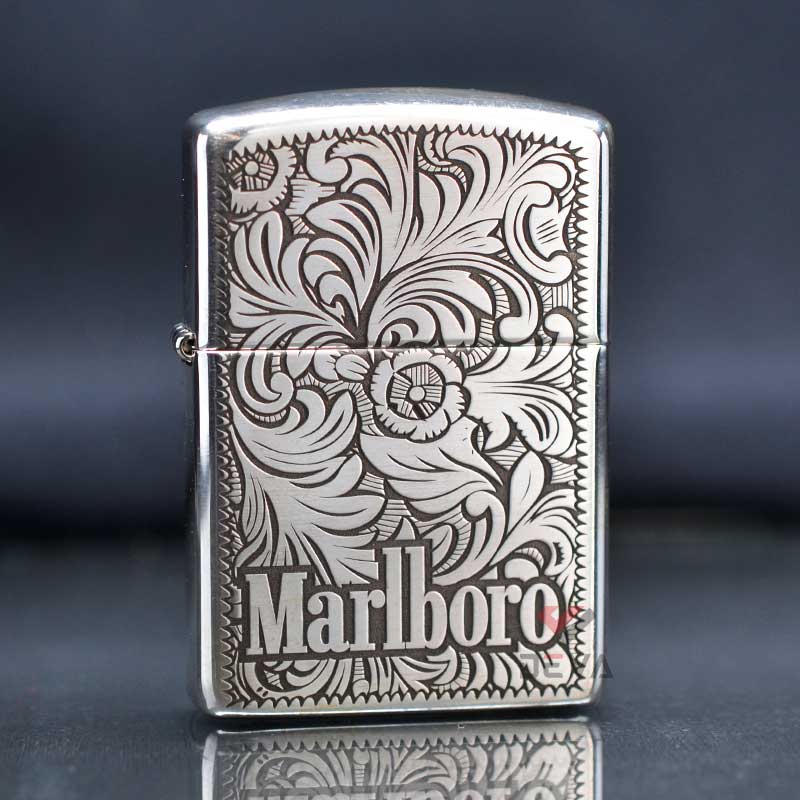 Bật lửa Zippo bạc khối Armor