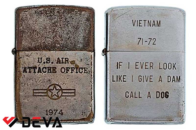 Bật lửa zippo cổ Hà Nội năm 1974