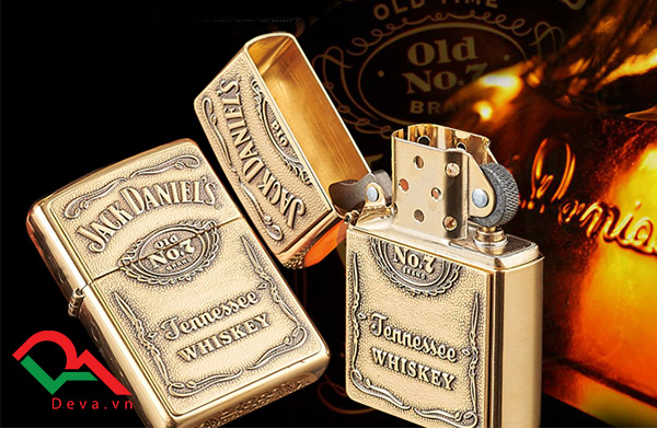 bật lửa zippo logo hãng rượu whiskey đẹp