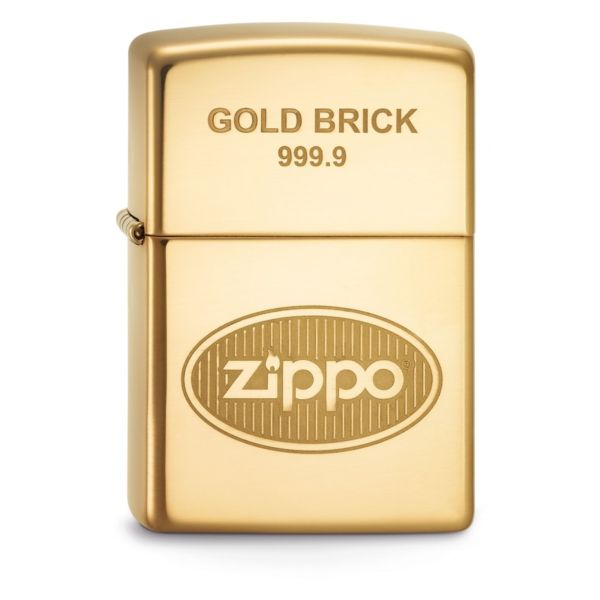 bật lửa zippo vàng nguyên khối chính hãng