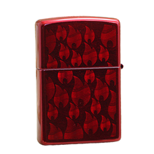 Zippo sơn đỏ in hình ngọn lửa chìm Z276