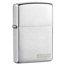 Zippo Reg Brush Fin Chrome Z14